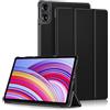 Yiernuo Custodia per Xiaomi Redmi Pad Pro 12.1 Pollici 2024 Tablet,Ultra Sottile Cover con Funzione Supporto e Auto Sveglia/Sonno,Nero