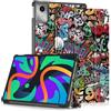 Yiernuo Custodia per Lenovo Tab M11 11 Pollici Tablet TB330FU 2024,Ultra Sottile Cover con Funzione Supporto e Auto Sveglia/Sonno,Graffiti