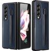 COQUE Custodia Galaxy Z Fold 3 5G, custodia in pelle di protezione con cerniera pieghevole sottile con slot per penna, custodia per telefono pieghevole per Samsung Galaxy Z Fold 3 5G-Blu