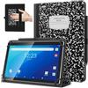 TiMOVO Custodia Universale per Tablet Android 10,1 Pollici con Anello per Penna, Cover Leggera e Pieghevole in Piedi con Cinghia a Mano per Tutti i Tablet Touchscreen da 9,6-11 Pollici, Quaderno Nero