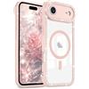 LCHULLE per iPhone Air Cover Glitter Trasparente Custodia Diamante Scintillante Strass per Donne Ragazze [Compatibile con MagSafe] Bling Cristallo Magnetico Cover Silicone Case, Rosa
