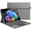 MoKo Case per Microsoft Surface Pro 12 Pollici 1a Edizione 2025, Copertura Protettiva Leggera per uso Professionale con Supporto Multiangolare e Porta Stilo, Compatibile con Tastiera Type Cover,Grigio