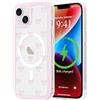 LCHULLE Cover Magnetica per iPhone 14/13 Compatibile con MagSafe Custodia Trasparente Rosa Fiocco per Ragazze Donne Cover protettiva Magnetica Silicone Case per iPhone 14/13 Fiocchi