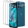 Xunzii Pellicola Vetro Temperato per Motorola Moto G57/G57 Power/G67 Power con Protezione Lente Pellicola Fotocamera, Durezza 9H Vetro Protettivo, HD Senza Bolle Vetrino Protezione Schermo [3+3 Pezzi]