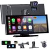 aphqua Display CarPlay da 10,26" - Apple CarPlay e Android Auto wireless, Dash Cam 4K + telecamera posteriore 1080p, Bluetooth, controllo vocale Siri, 64 GB, SuperLink e AirPlay