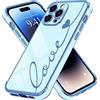LCHULLE Compatibile con iPhone 14 Pro Max(6.7 Pollici) Cover Amore Cuore Custodia Ragazza Silicone Cover Cuori Protezione Fotocamera Antiurto Custodia Cute Love Case per iPhone 14 Pro Max Blu