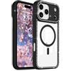 LCHULLE per iPhone 17 Pro Max Cover Glitter Trasparente Custodia Diamante Scintillante Strass per Donne Ragazze [Compatibile con MagSafe] Bling Cristallo Magnetico Cover Silicone Case, Nero