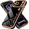 LCHULLE Compatibile con iPhone 17 Pro Max Cover Amore Cuore Custodia Ragazza Silicone Cover Cuori Protezione Fotocamera Antiurto Custodia Cute Love Case per iPhone 17 Pro Max Nero