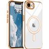 LCHULLE Magnetic per iPhone 17e/16e Cover trasparente [Compatibile con Magsafe] protezione della fotocamera Custodia antiurto Cover protettiva clear silicone case per iPhone 17e/16e Bianco