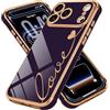 LCHULLE Compatibile con iPhone 17 Pro Max Cover Amore Cuore Custodia Ragazza Silicone Cover Cuori Protezione Fotocamera Antiurto Custodia Cute Love Case per iPhone 17 Pro Max Viola scuro