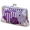 NOREN Portamonete con fibbia floreale (Kiss Lock Piccola borsa per il trucco ovale) / Made in Japan Kiss-lock Change Purse Portafogli Piccola borsa per il trucco per le donne, Piccolo sacchetto quadrato /