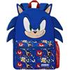 Sonic The Hedgehog Zaino Ragazzo con Orecchie e Aculei 3D,Blu, Taglia Unica