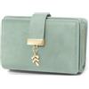 HNOOM Portafoglio Portamonete Donna Porta Carte di Credito Medio (Verde) | Vintage Pelle PU, Porta Carte Funzione Antifurto RFID, con 18 Scomparti e 1 Portafogli, Pochette Elegante con 1 Cerniera