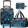 HTgroce Valigia Bambini, Valigia Per Bambini Borsone Bambino, Trolley Bambino da Viaggio con Borsa da Toilette Viaggio