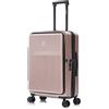 CELIMS - Valigie con scomparto frontale tascabile per laptop - Cabina, medio, grande, 55 x 35 x 25, ABS, ruote 360 gradi, ABS, resistente, leggero, bagagli, set di valigia, Oro rosa., Moyenne, Media