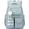 Amythe Zaino Scuola per Ragazze Adolescenti, Zaino Casual Ergonomico Impermeabile con Porta Computer 15.6 Pollici, Zaino Ragazza per Scuola Media e Superiore, 10-18 Anni -Blu