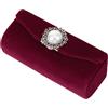 Ipetboom Porta Rossetto da Borsa Vellutato con Specchio e Perla Decorativa, Custodia Compatta per Rossetto, Facile da Usare, per Uso Quotidiano e All'aperto