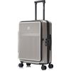 CELIMS - Valigie con scomparto frontale tascabile per laptop - Cabina, medio, grande, 55 x 35 x 25, ABS, ruote 360 gradi, ABS, resistente, leggero, bagagli, set di valigia, champagne, Moyenne, Media