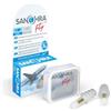 SANOHRA fly earplugs - volare senza dolore - gli inserti auricolari facilitano l'equalizzazione della pressione in aereo - 24 dB SNR di isolamento acustico - riutilizzabili - 1 paio - per adulti.