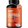 PARAFARMACIA, ORGANIC VITAMINS & FOOD OVF Vitamina C Liposomiale 1000mg Vegan 240 CPS - Acido Ascorbico con la Migliore Formula Naturale Potenziata di Ubiquinolo per Assorbimento Ottimale - Integratore Difese Immunitarie Made in Italy