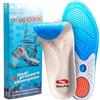 SULPO Solette contro fascite plantare e sperone calcaneare, solette in silicone per uomini e donne, ideali per sport, ufficio, lavoro, vita quotidiana, escursionismo (42-43 EU / 8-8,5 UK (M))