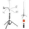 NEEWER BASICS ST014 - Treppiede per telefono, con braccio flessibile e gambe reversibili, in alluminio, per tavolo da ufficio, comodino, smartphone, compatibile con iPhone, Samsung, Android, per
