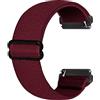 Ecogbd Cinturino di ricambio elastico compatibile con cinturino Fitbit Versa/cinturino Fitbit Versa Lite/cinturino Fitbit Versa 2, cinturini in nylon tessuto morbido per donna uomo (Vino rosso)