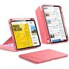 ESR Cover per iPad (A16) 11 Generazione, iPad di 11a/10a Gen (2025/2022), Custodia con Supporto Verticale, Angolazioni Multiple, Ultra Stabile con Supporto per Pencil, Serie Ibrida Flip, Rosso Anguria