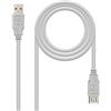 Nanocable 10.01.0202 Cavo Prolunga USB 2.0, Tipo A/M-A/F, Maschio-Femmina, Beige, 1 Ms