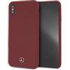 CG MOBILE Mercedes MEHCI65SILRE - Custodia per iPhone XS Max, in silicone, colore: Rosso