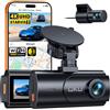 GKU Dashcam Auto Anteriore Posteriore 4K con STARVIS 2, Dash Cam Auto Camera 3 Schermo IPS, WiFi 6, GPS, registrazione loop, registrazione pre-collisione, supporta 512 GB Max