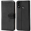 Verco custodia per Honor 9X Lite, Case per Honor 9X Lite Cover PU Pelle Portafoglio Protettiva, Nero