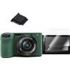 VOVMOEYA A6700 - Custodia protettiva in silicone per Sony Alpha 6700, con pellicola protettiva per schermo LCD Sony A6700, confezione da 2 pezzi