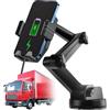 Vunanvu Supporto per Cellulare per Camion Supporto per Telefono da Auto a Braccio Lungo 16,9 Pollici 360° di Rotazione Portacellulare Auto per Camion con Ventosa Extra Forte per Cruscotto e Parabrezza