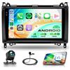 Rimoody 4G+64G Android Autoradio per Mercedes Benz A/B Class W169 W245 B200 W639 Vito Viano W906 Sprinter Wireless Carplay Android Auto, 9 Pollici Incell Schermo Radio GPS WiFi Bluetooth FM/RDS EQ/SWC