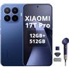 XIAOMI 17T Pro,Smartphone 12+512GB,Display Eye-Care da 6,83 a 144Hz,Batteria al silicio-carbonio da 7000 mAh (tip) Teleobiettivo Leica 5x,HyperCharge da 100W,Deep Blue,Can Hair Dryer Blue 2 Nozzles