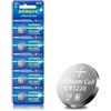 avmzvo CR1220 batterie a bottone, 5 pezzi, batteria al litio da 3V, a prova di perdite, lunga durata, confezione sicura per bambini【5 anni di garanzia】