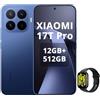 XIAOMI 17T Pro,Smartphone 12+512GB,Display Eye-Care da 6,83 a 144Hz,Batteria al silicio-carbonio da 7000 mAh (tip),Teleobiettivo Leica 5x,HyperCharge da 100W,Deep Blue,Included Watch