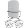 ZahoTse Supporto audio per Google Nest supporto accessori con gestione dei cavi integrata, senza viti, accessori per altoparlanti rack (trasparente, JG02Y), 2 pezzi