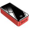 WSGDSG Power Bank, Caricabatterie Portatile da 100000 mAh con Uscite e Ingressi, Caricabatterie Rapido per iPhone con Torcia Batteria Esterna USB C ad Altissima Capacità(Size:Rosso,Color:40000Mah)