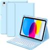 MMK Custodia Tastiera per 11 Generazione (A16) 2025 11 Pollici / 10 Generazione 2022 10.9 Pollici, Italiano QWERTY Layout, Tastiera Bluetooth Staccabile con Illuminazione a 7 Colori, Blu