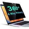 PYS Schermo privacy a 4 vie per MacBook Pro 13 (2016-2022, M1, M2) e MacBook Air 13 (2018-2021, M1) - Filtro anti-spia a 360°, protezione opaca antiriflesso, protezione privacy per laptop