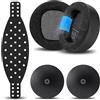 WC Mod Kit Maxwell 2 - Cuscinetti auricolari in gel rinfrescante + archetto in silicone extra largo + piastre per altoparlanti compatibili con Audeze Maxwell 2 di Wicked Cushions | Black