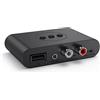 Topiky Ricevitore NFC Bluetooth 5.2, Ricevitore Bluetooth per Audio in Streaming Musicale, Supporto Jack 2RCA da 3,5 Mm Adattatore USB per Riproduzione Disco U per Altoparlanti