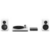 Pro-Ject Sistema Audio Colorato E, Sistema Stereo HiFi Analogico Vero, Set All-In-One Hi-Fi incluso Giradischi Debut E, Amplificatore Integrato Box Stereo E e Diffusore Box 5E Carbon (Bianco Satinato)