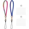 QUARKZMAN 2pz Laccio Telefono Universale Cinturino Polso Scintillio Patch Telefono Lussuoso Cordoncino Strass per Auricolari Portachiavi Portamonete Portafoglio Multicolore Blu Scuro
