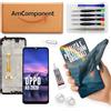 AmComponent - display frame di ricambio per OPPO A5 2020 CPH1931 CPH1933 PCHT30 LCD touch screen schermo vetro | Componente di ricambio con luminosità intensa e risposta al tocco reattiva