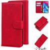 ShuiSu Custodia a portafoglio in pelle vegana per Samsung Galaxy A10 / M10, custodia protettiva a portafoglio con materiale confortevole, doppia chiusura magnetica, cavalletto e tasche per carte (TG1