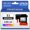 CMADJT Ricambi 11 C4810A C4811A C4812A C4813A Kit combinato di testine di stampa compatibile con stampanti HP Designjet 100 110 500 510 800 1000 1100 1200 1700 2200 2280 2600 2800 9100,Cyan-1 Set