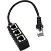 HUAREW Cavo splitter Ethernet RJ45 da 1 maschio a 3 porte LAN femmina Adattatore splitter per Cat5 Cat5e Cat6 Cat7 Cavo di prolunga Ethernet a 3 porte Estensione di rete